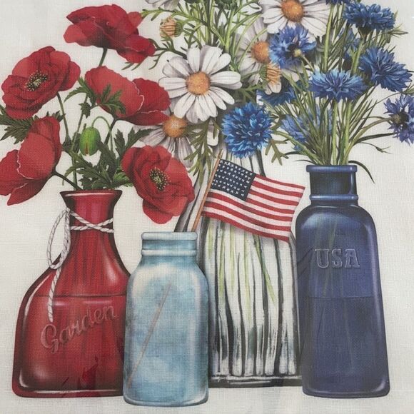 Mary Lake-Thompson Patriotic Flower Guest Towel Set - Picture 3 of 4